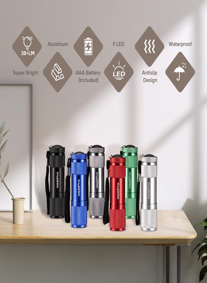 WdtPro LED Mini Flashlights, Super Bright Flashlight with Lanyard, Assorted Colors - Best Tac Torch Light for Kids, Night Reading, Power Outages, Camping(6 Pack) - Image 5