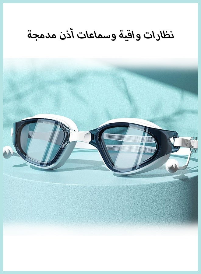 كوانتوم نظارات سباحة، نظارات سباحة مضادة للضباب للبالغين، نظارات سباحة واقية من الأشعة فوق البنفسجية مع صندوق تخزين - Image 1