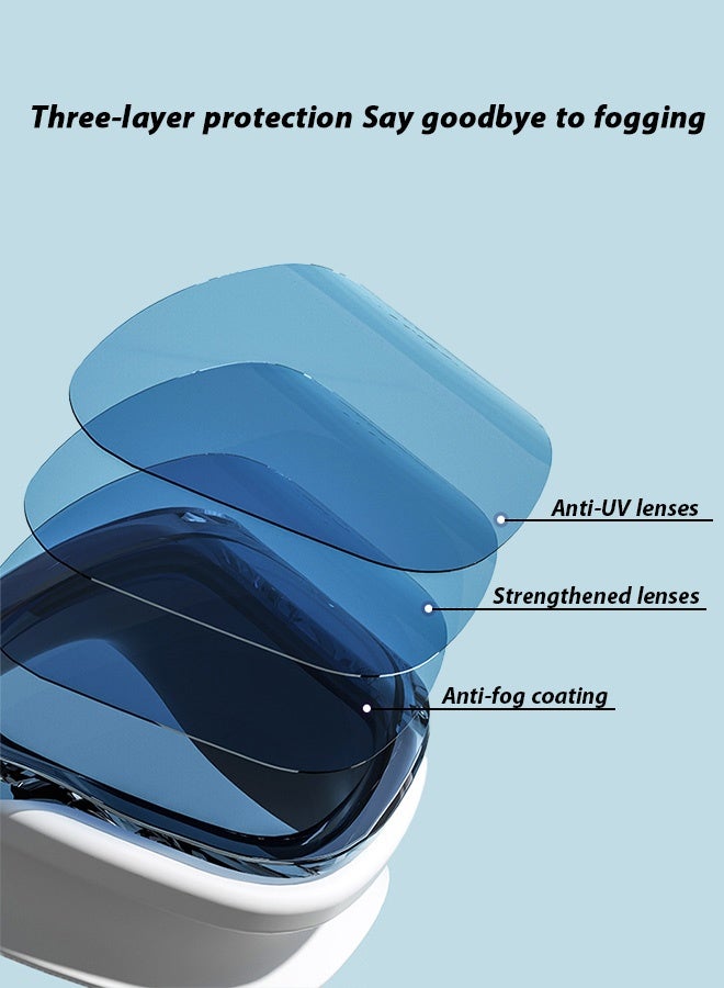 كوانتوم نظارات سباحة، نظارات سباحة مضادة للضباب للبالغين، نظارات سباحة واقية من الأشعة فوق البنفسجية مع صندوق تخزين - Image 2