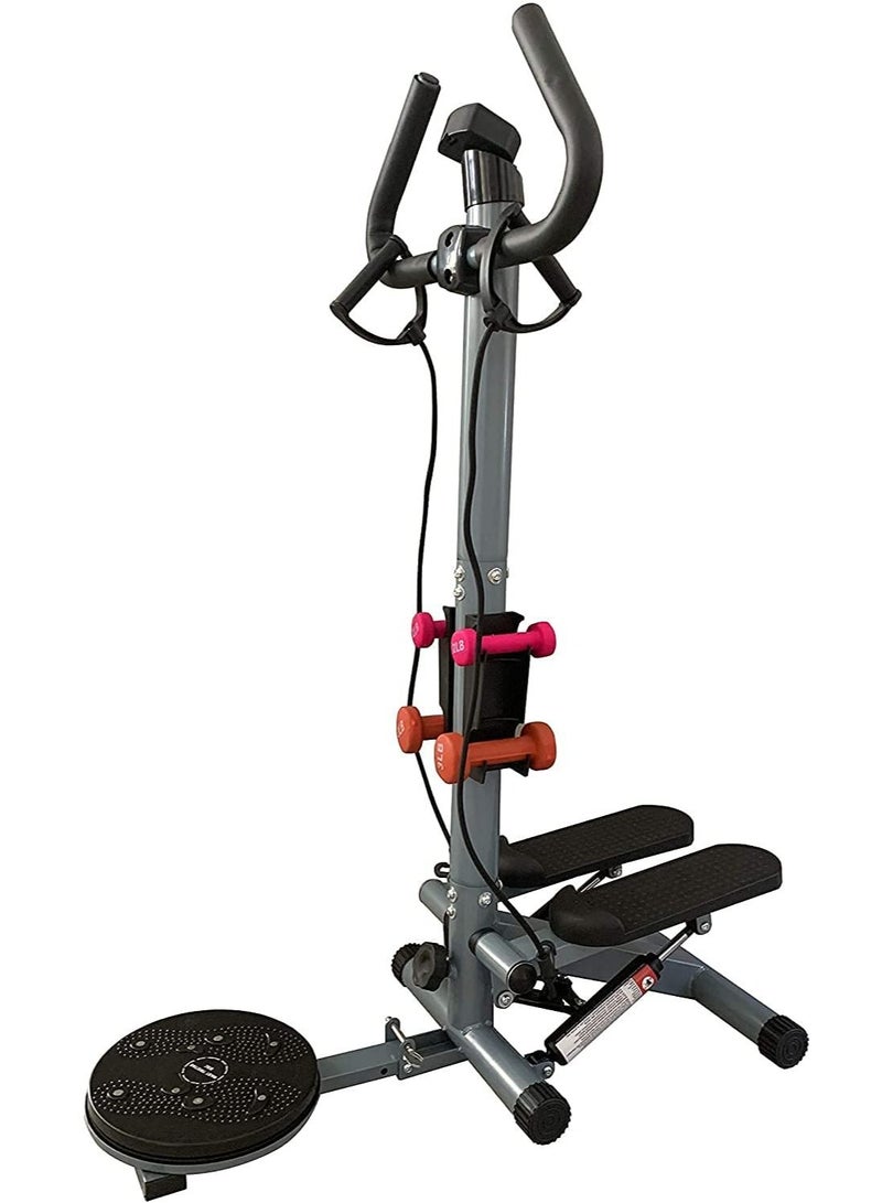 ULTIMAX Multifunctional Stepper Aerobic Stepper With Ropes Adjustable Folding Workout Machine for Home or Gym Waist Twister Digital Monitor - Image 1