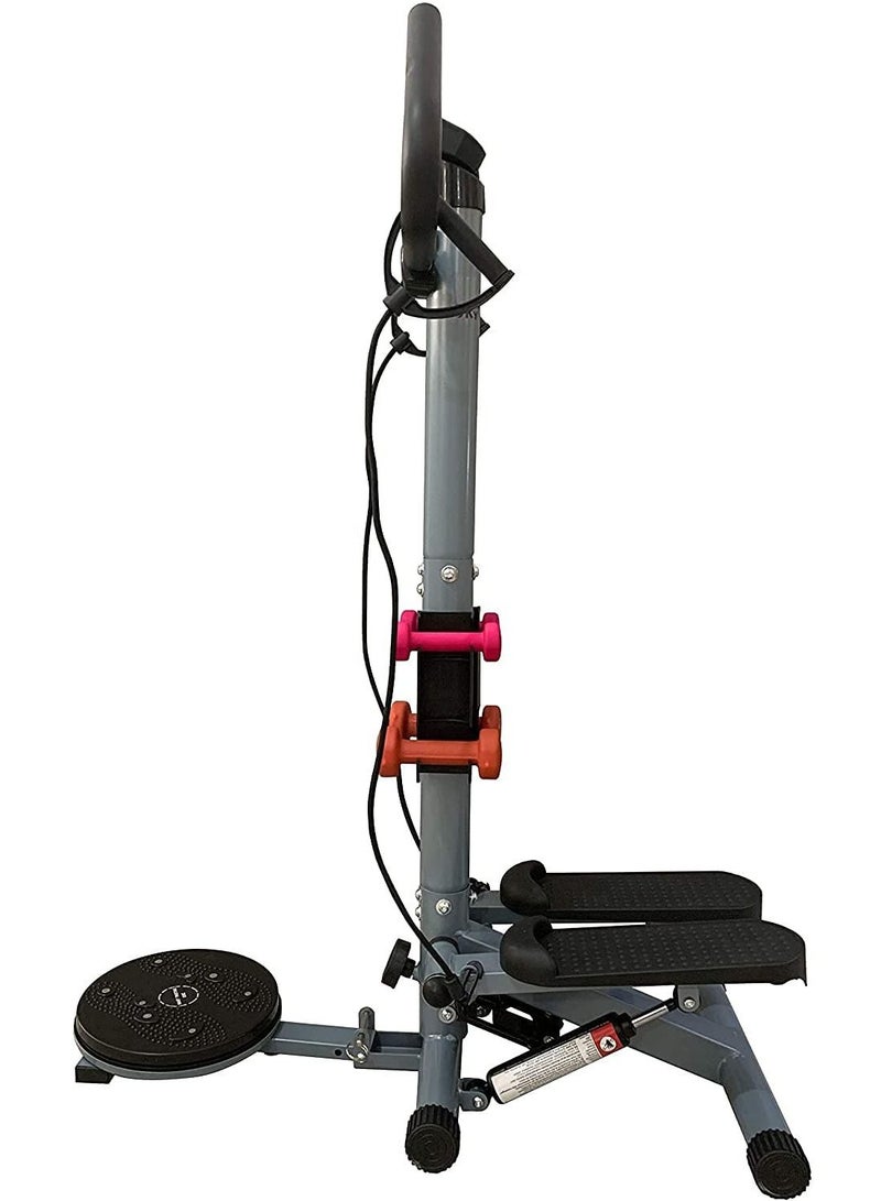 ULTIMAX Multifunctional Stepper Aerobic Stepper With Ropes Adjustable Folding Workout Machine for Home or Gym Waist Twister Digital Monitor - Image 3