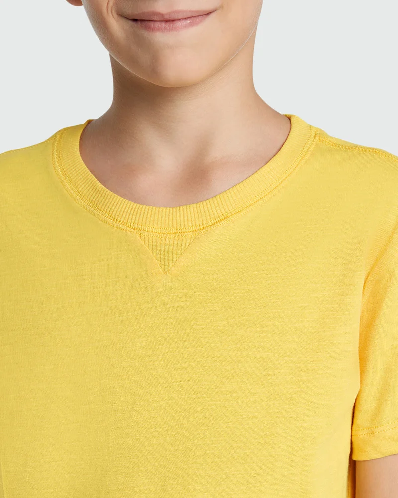 Ovs Short Sleeve Tee For Boys In Solar Power Yellow