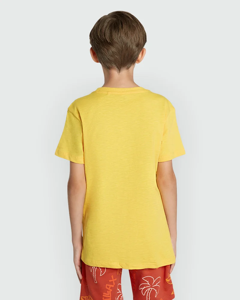 Ovs Short Sleeve Tee For Boys In Solar Power Yellow