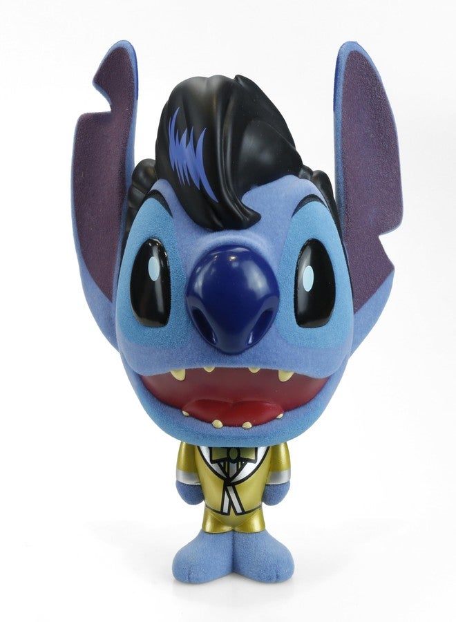 Kidrobot Collectible Disney: Lilo and Stitch Gold Suit Elvis Stitch Flocked 4” Bhunny Stylized PVC Figure - Image 1
