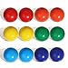 Dinhon Wooden Rainbow Ball 12 Pcs Montessori Balls Toy 18 Inch Wooden Replacement Ball Educational Counting Toys Preschool Learning Material for Montessori - Image 2