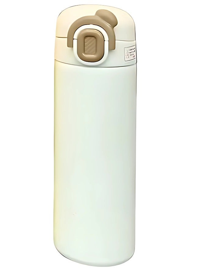 Twisoo Twisoo Double Wall Vacuum Insulated Water Bottle, Stainless Steel, Leak Proof, 12 Hours Hot & Cold, 380ml, White - Image 1