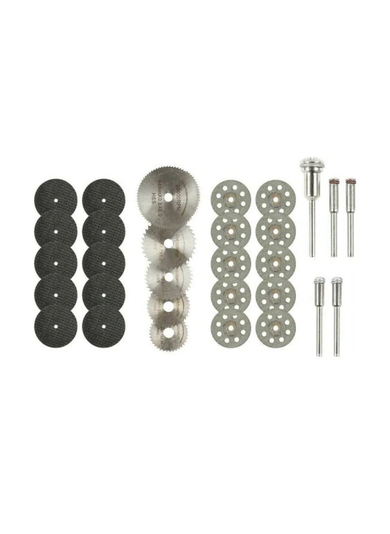 Generic 32pcs Mini HSS Circular Saw Blade Resin Cut-Off Woodworking Cutting Discs Diamond Metal Saw Blades For Rotary Tools  - Image 2