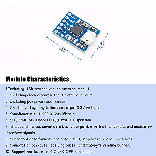 Ximimark 2Pcs CP2102 Micro USB to TTL/Serial UART 6Pin Module Serial Converter STC Downloader Replace FT232 - Image 2