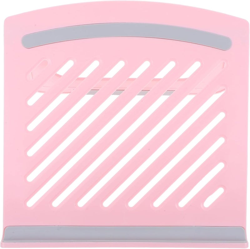 Portable Foldable Adjustable Laptop Stand with Ventilated Cooling Platform, Multi-Angle Riser for Desk Use, Pink Notebook Holder for Overheating Prevention and Gaming Sessions - Image 1