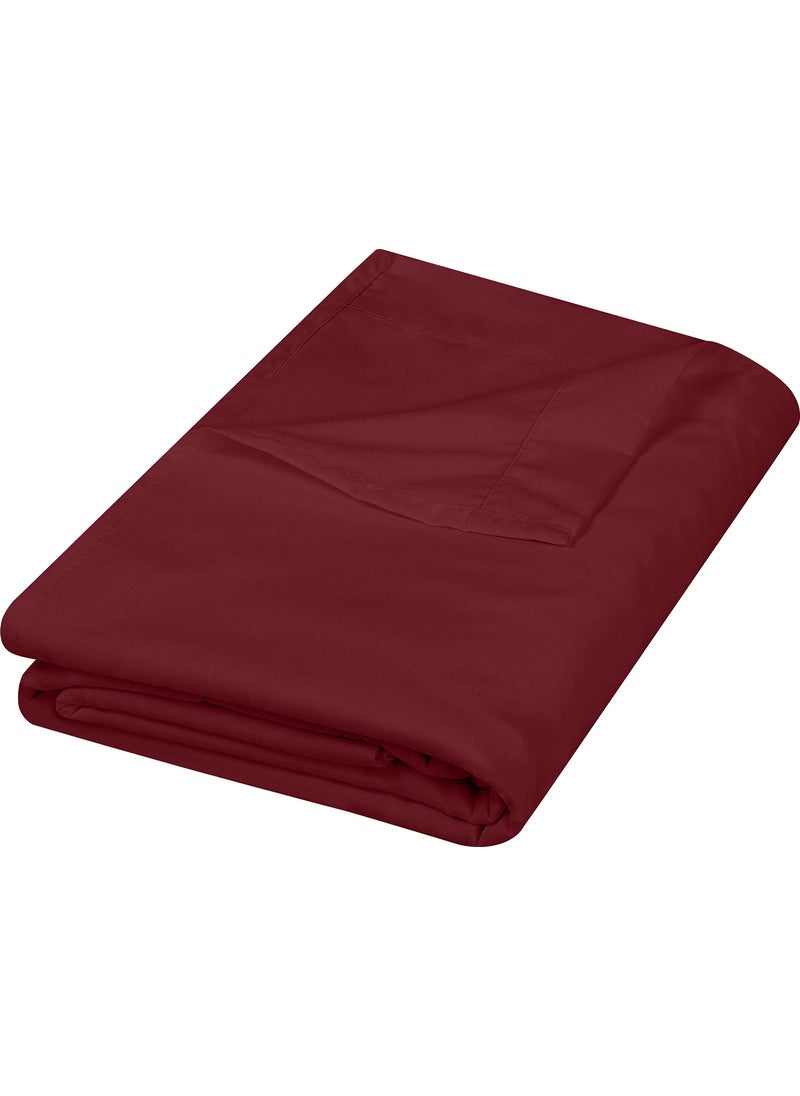 Utopia Bedding Utopia Bedding Flat Sheet - Soft Brushed Microfiber Fabric - Shrinkage & Fade Resistant Top Sheet - Easy Care - 1 Flat Sheet Only (Twin  Burgundy)  - Image 1