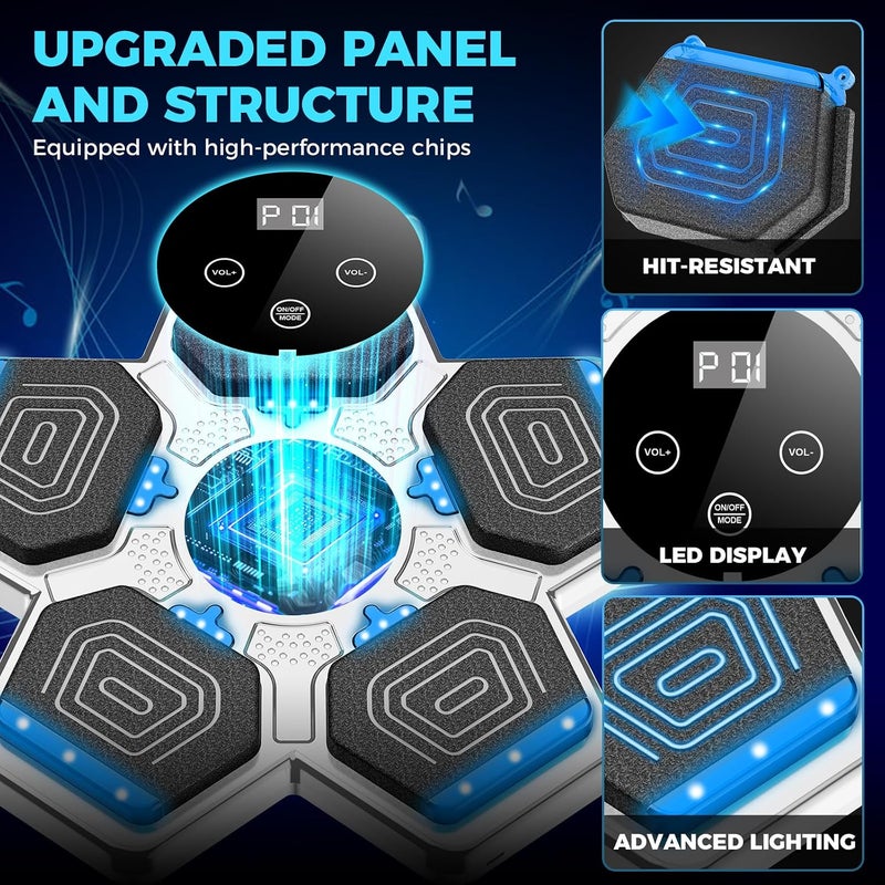 LOLBOX 2025 Music Boxing Machine for Adults and Kids, Smart Bluetooth Boxing Training Equipment with Gloves Wall Mounted, Workout Punching Machine for Home,Office and Gym - Image 5