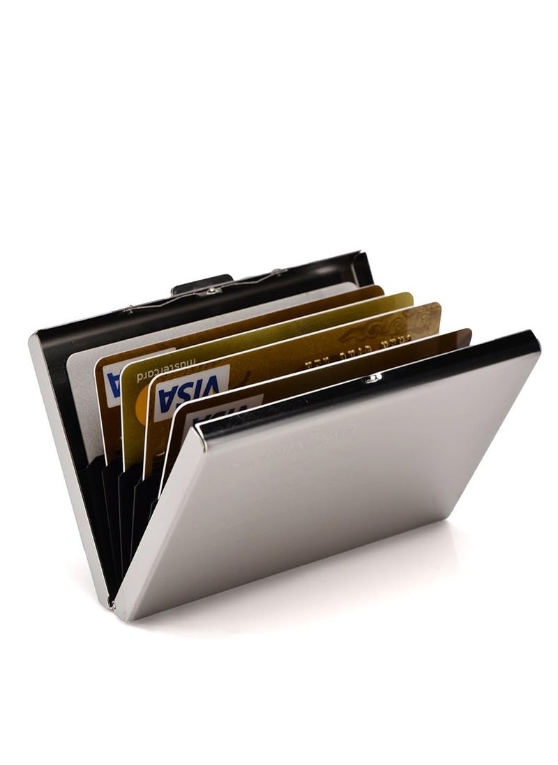 spa luxetique RFID Credit Card Holder Metal Wallet Slim Credit Card Case Protector Business Card Holder for Women or Men  - Image 1