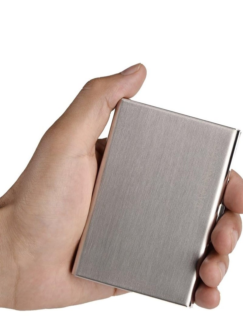 spa luxetique RFID Credit Card Holder Metal Wallet Slim Credit Card Case Protector Business Card Holder for Women or Men  - Image 4