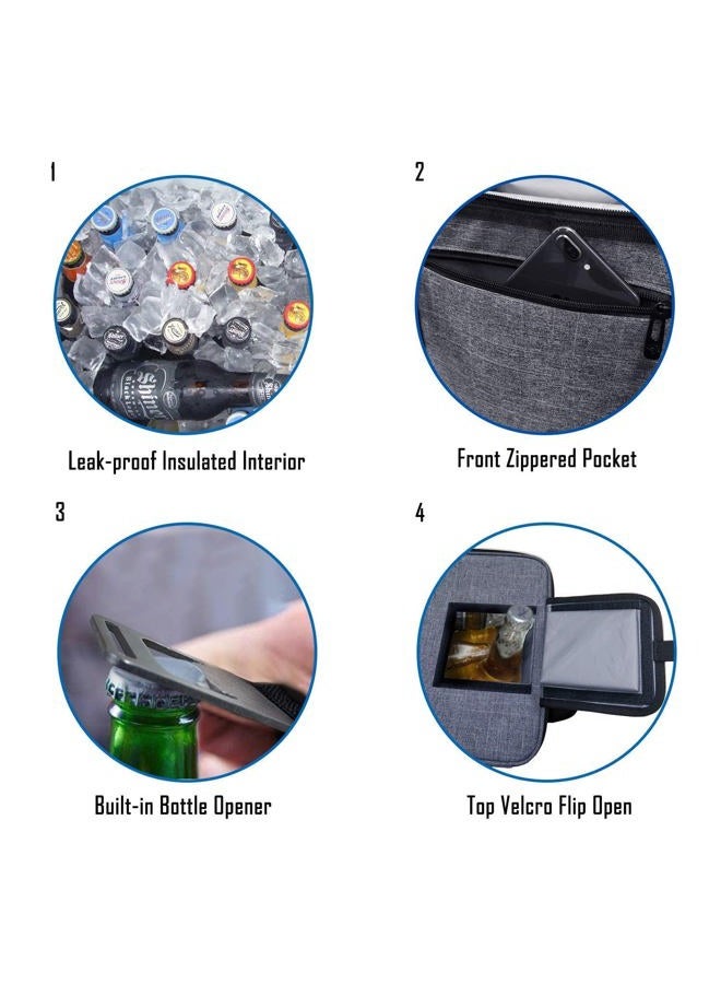 Hap Tim Soft Cooler Bag 40-Can Large Reusable Grocery Bags Soft Sided Collapsible Travel Cooler for Outdoor Travel Hiking Beach Picnic BBQ Party (AE13634-G) - Image 5