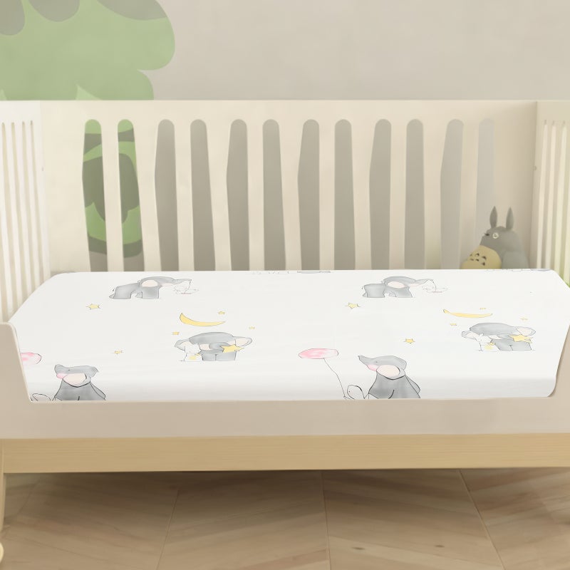 🧸 شرشف سرير طفل قطني مريح بألوان متنوعة 60 0 6 سم يمتص الرطوبة واحد - Image 1