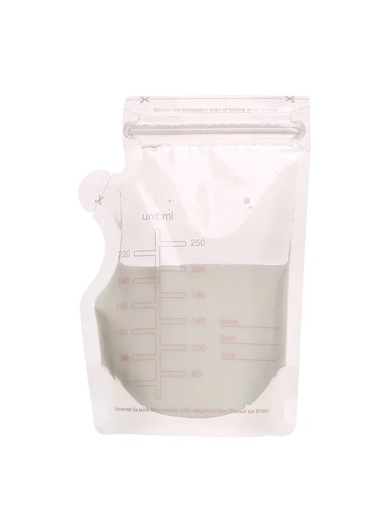 KYD - 130 Piece Baby Self-standing Bottom Design Breast Milk Storage Bags With Double Zipper, 250 ml - Image 1