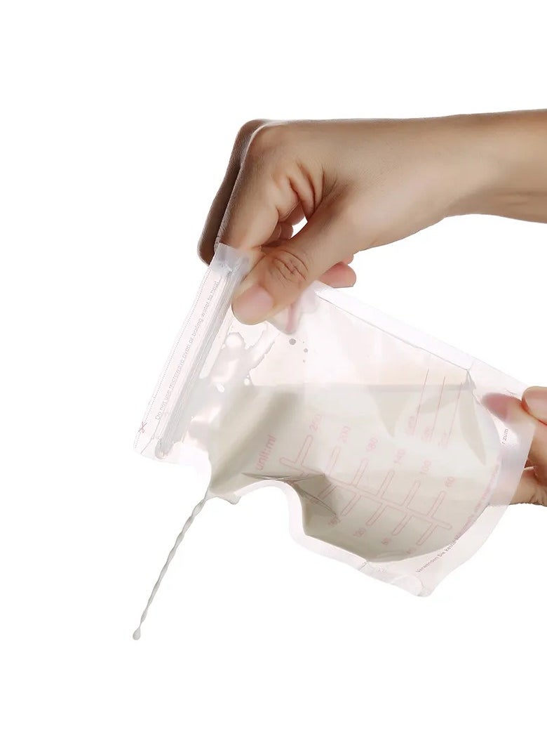KYD - 130 Piece Baby Self-standing Bottom Design Breast Milk Storage Bags With Double Zipper, 250 ml - Image 1