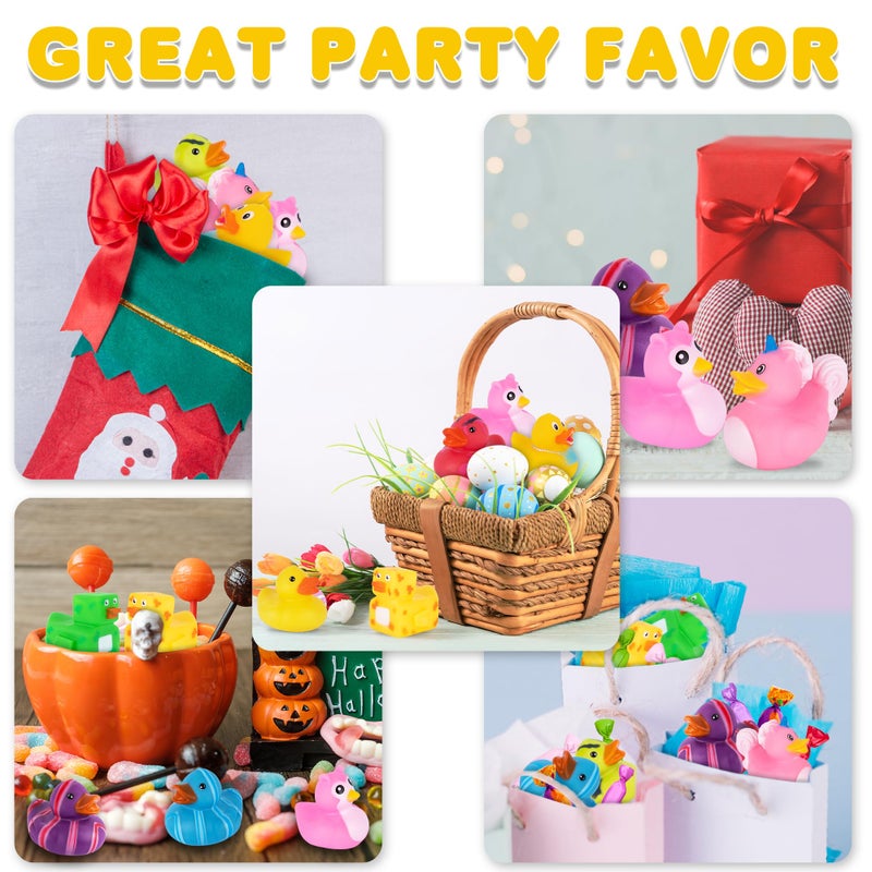 ArtCreativity Jeep Ducks - 12 Rubber Ducks for Jeep Ducking, Fun Rubber Duckies in Bulk for Jeeps, Bathtub Toys, Carnival Prizes & Birthday Party Favors for Kids, 12 Unique Designs - Image 5