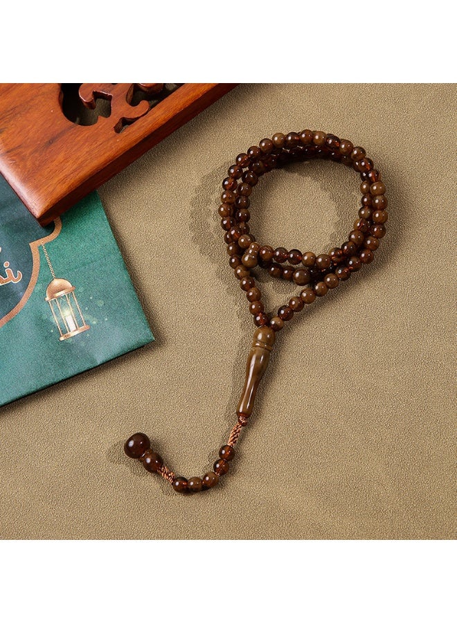 NIBEMINENT 99 Muslim Prayer Beads Coffee Color/6mm