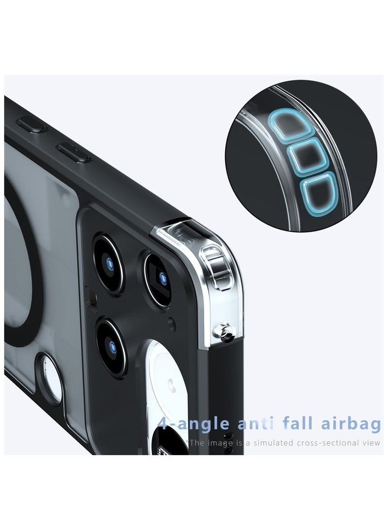 general Magnetic protective case compatible with Nothing Phone (3) wireless charging cover, made from premium TPU material and featuring four corner airbags for shock and drop protection. - Image 2