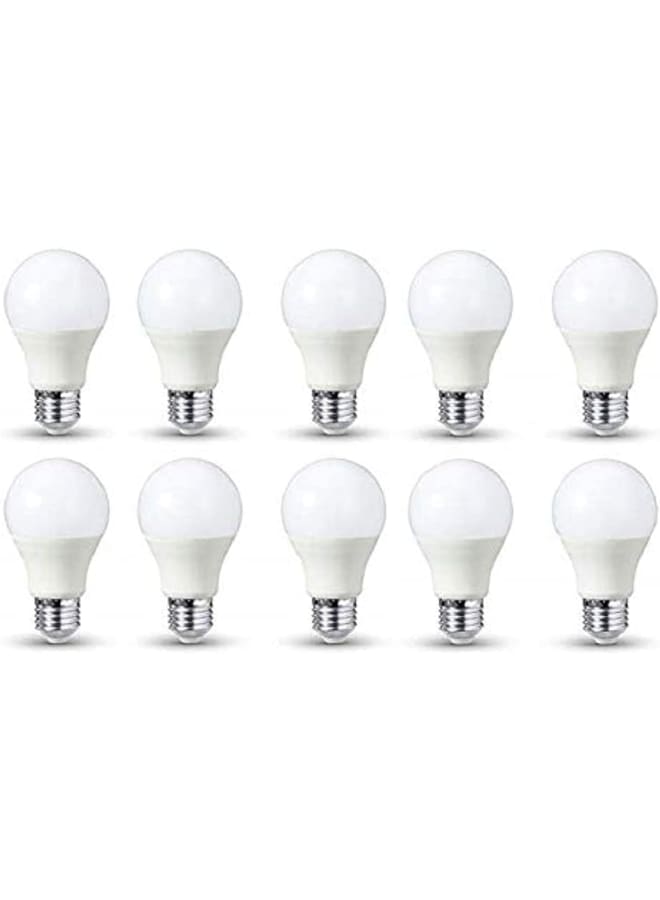 CLICKLEN Set of 10 led lamps e27-9 watt, e27 white,30,000 hrs