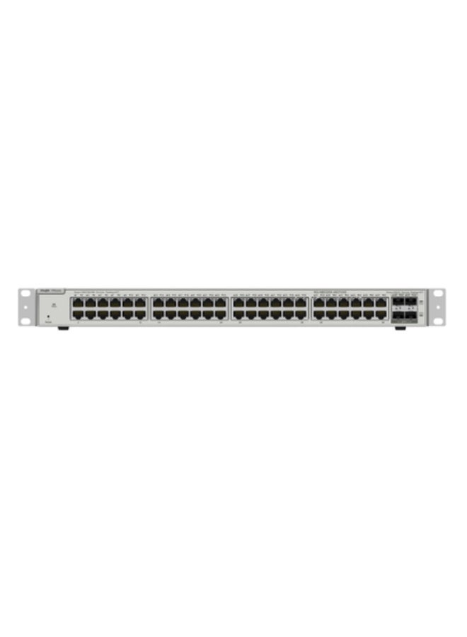 رويجي مفتاح شبكة إيثرنت مُدار من الطبقة الثانية من نوع Ruijie | Reyee RG-NBS3200-48GT4XS، مزود بـ 48 منفذ جيجابت، بدون تقنية PoE، مع 4 منافذ SFP+ للوصلات الصاعدة بسرعة 10 جيجابت، مناسب للمؤسسات. - Image 2