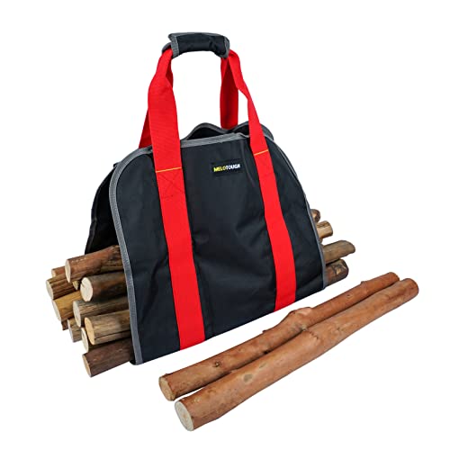 MeloTough Firewood Log Carrier Ballistic Log Tote BagSuper Stronger Than Canvas Firewood Carrier Log Tote Bag