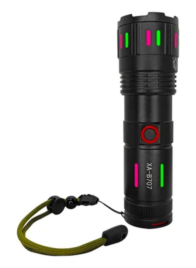 Led Flashlight Recharge Zoom Visor Charging Power Bank Tgo Xa-b707 White Black  - Image 1