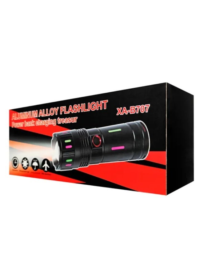Led Flashlight Recharge Zoom Visor Charging Power Bank Tgo Xa-b707 White Black  - Image 4