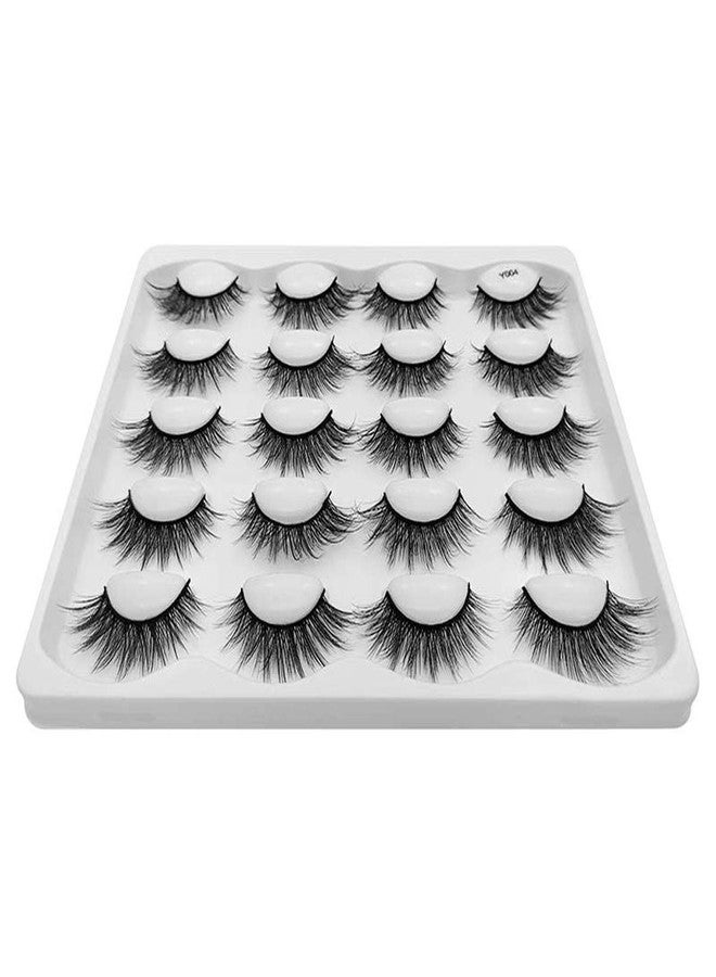 Vayator →Vayator 10 Pairs 3D Mink Lashes Natural False Eyelashes Dramatic Volume Fake Lashes Makeup Eyelash Extension Silk Handmade Eyelashes (Y004) - Image 3