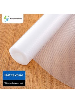 Thickened PEVA Cabinet Pad Drawer Mat Moisture-proof Mat Kitchen Waterproof Oil-proof Mat Shelf Wardrobe Shoe Cabinet Refrigerator Mat-Color:Flat Dot Pattern [transparent]]-Specifications:50*500cm【700g】