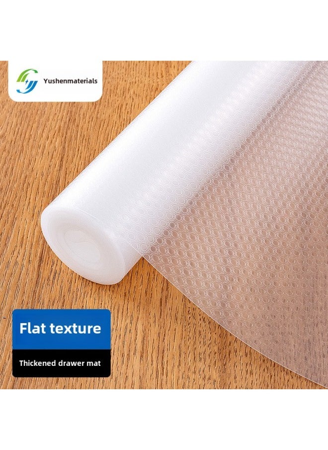 Generic - Thickened PEVA Cabinet Pad Drawer Mat Moisture-proof Mat Kitchen Waterproof Oil-proof Mat Shelf Wardrobe Shoe Cabinet Refrigerator Mat-Color:Flat Dot Pattern [transparent]]-Specifications:50*500cm【700g】 - Image 1