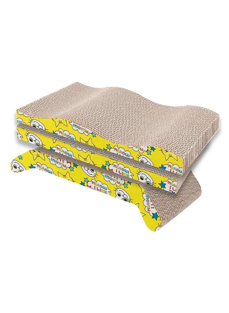 MARGOUN 3 Pack Cat Scratcher Cardboard Cat Scratch Pad with Premium Scratch Textures Design Durable Cat Scratching Pad Reversible - Image 2