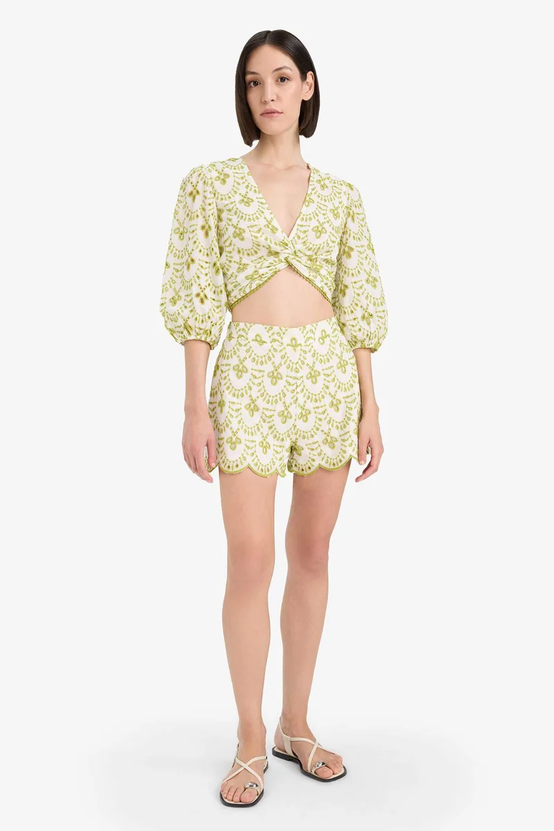 Defacto Regular Fit Embroidered brode Beachwear
