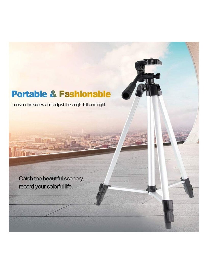 Ntech NTECH Portable Aluminum Alloy Tripod with Phone Holder  JF 3110 28 65cm  Silver Black  - Image 3