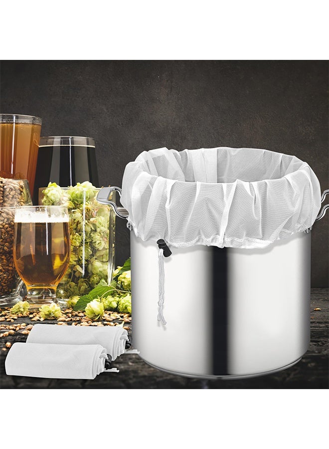 Brew Straining Bags, Extra Large Reusable 26"x22", 250 Micron Fine Mesh Strainer Bag with Adjustable Drawstring for Home Brewing Hops Grains Fruit Wine Beer Making Brew in a Bag Supplies - Image 2