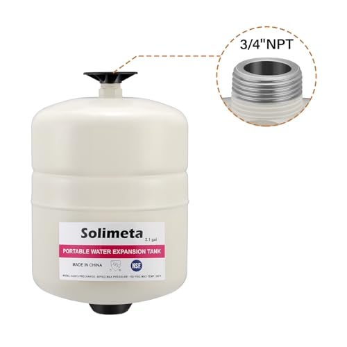 Solimeta 2.1 Gallon Potable Water Expansion Tank With Adjustable Wall Mounting Bracket - Image 2