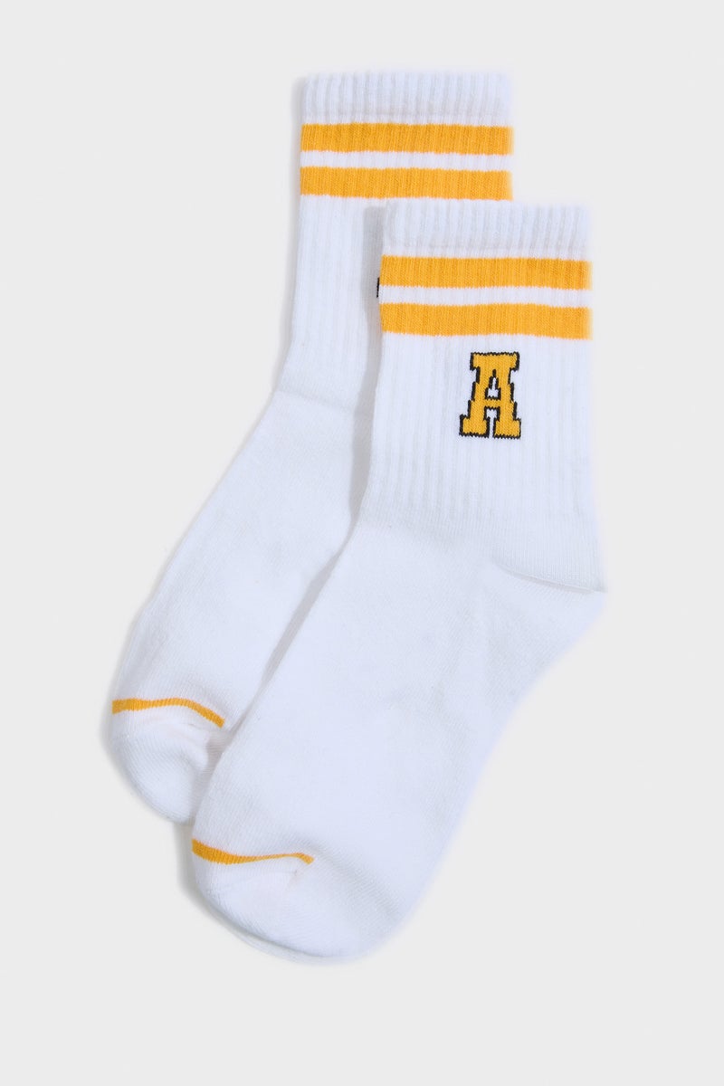 DeFacto White Boy Boy 3 Piece Cotton Long Socks Casual - Image 3