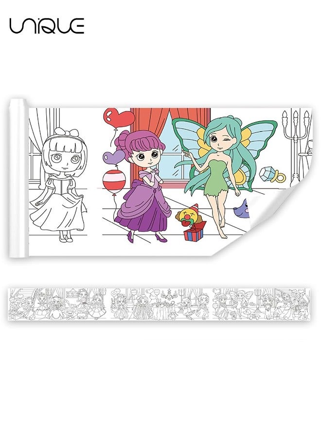 Unique 300x38cm Kids Drawing Paper Roll, Coloring Paper Roll Painting Color Filling Paper, Coloring Poster Drawing Roll Coloring Book DIY Art Crafts for Preschool Kindergarten Classroom - Image 1