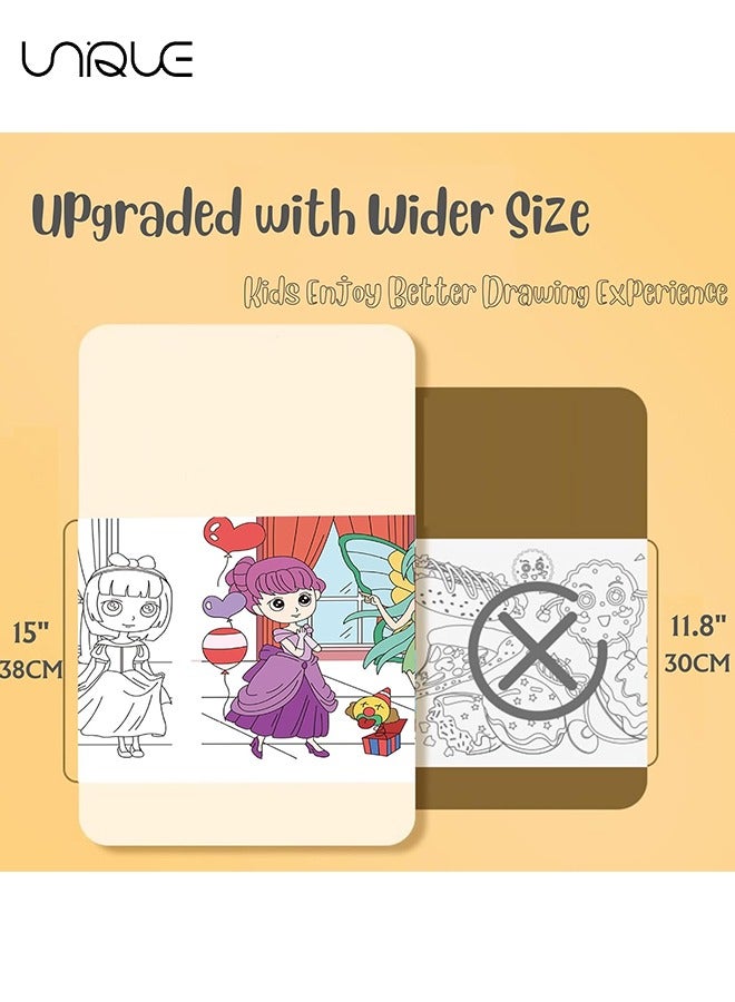 Unique 300x38cm Kids Drawing Paper Roll, Coloring Paper Roll Painting Color Filling Paper, Coloring Poster Drawing Roll Coloring Book DIY Art Crafts for Preschool Kindergarten Classroom - Image 2