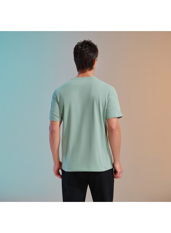 HLA Uv Protection】men's Quick-dry Round Neck 3d Print Short-sleeve T-shirt For Summer Sports - Image 5