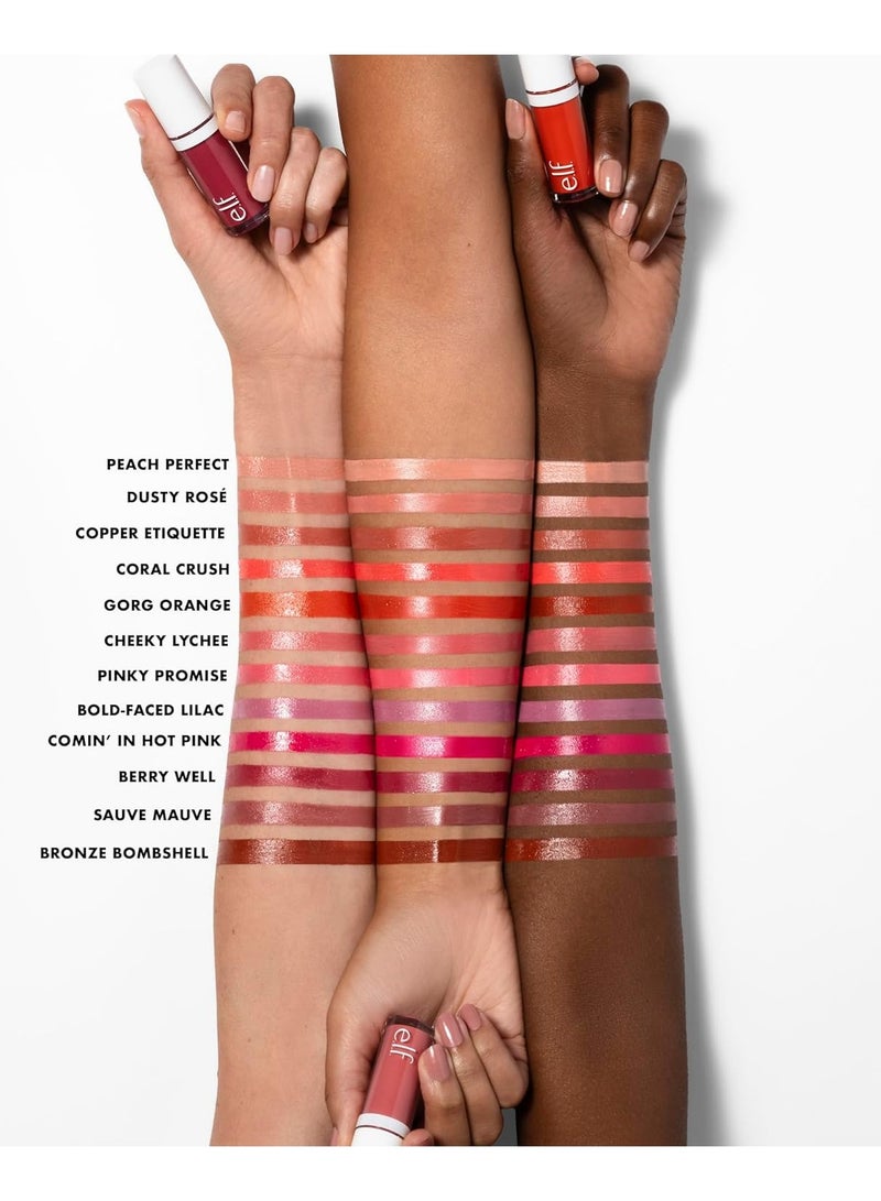 elf e.l.f. Camo Liquid Blush Cheeky Lychee – Long Lasting High Pigment Liquid Blush for Soft Dewy Finish | Blendable Buildable Cheek Tint | Vegan Cruelty Free Face Makeup - Image 5