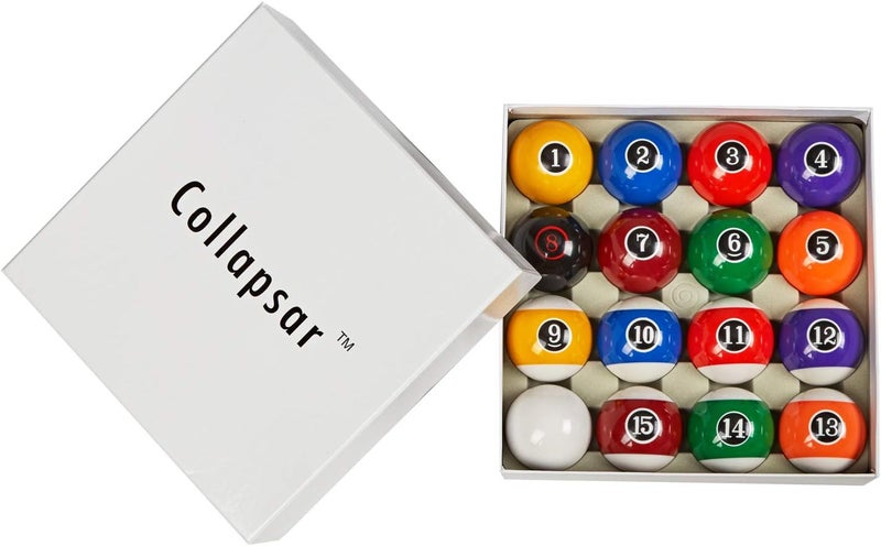Collapsar Deluxe 2-1/4" Billiard Pool Balls Marble-Swirl Style Billiards Ball Complete 16 Ball Set (Several Style Available) - Image 4
