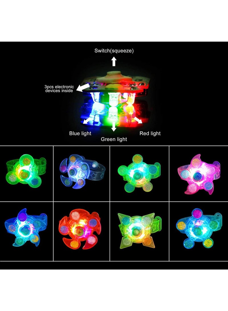 Y&D 12-piece Color Random Flash Creative Spinning Top Luminous Bracelet - Image 4