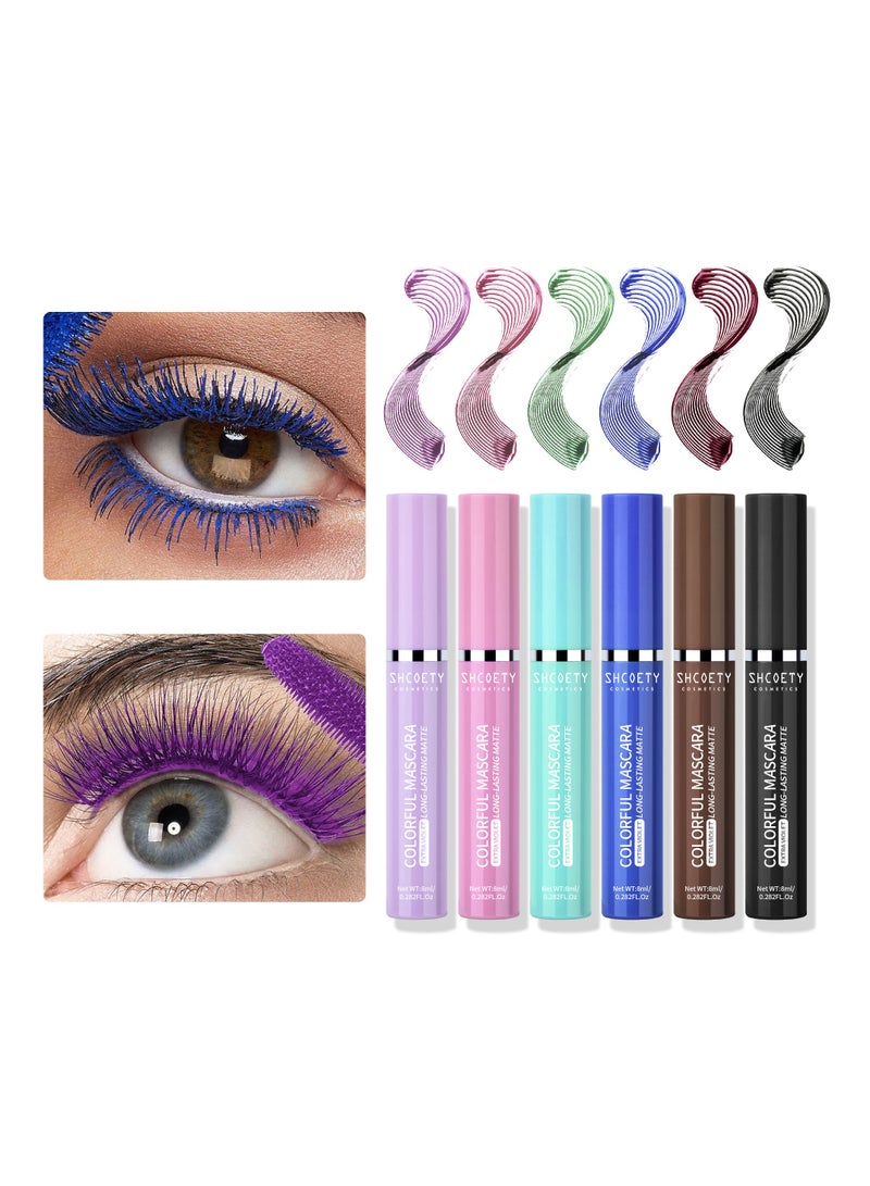 SHCOETY ماسكارا للنساء مقاومة للعرق تدوم طويلاً ومقاومة للماء باللون الأزرق - Image 5