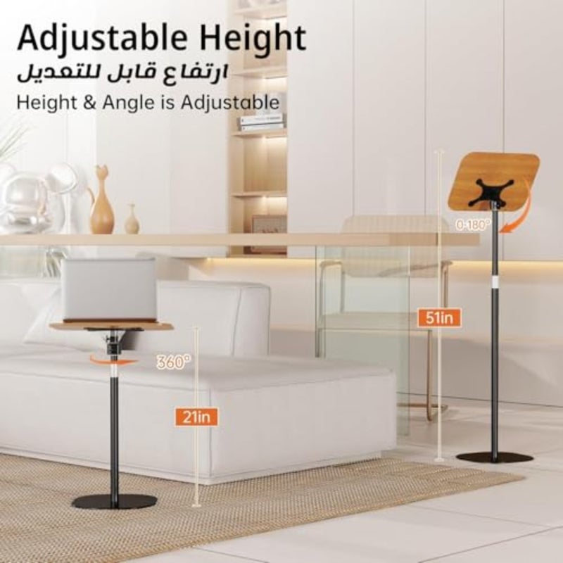 Quran Stand Holder, Adjustable Book Stand Holder, Adjustable Height Angle Book Stand with Page Clip, Sturdy Podium Stand for Reading, Bible, Laptop, or Projector - Image 3