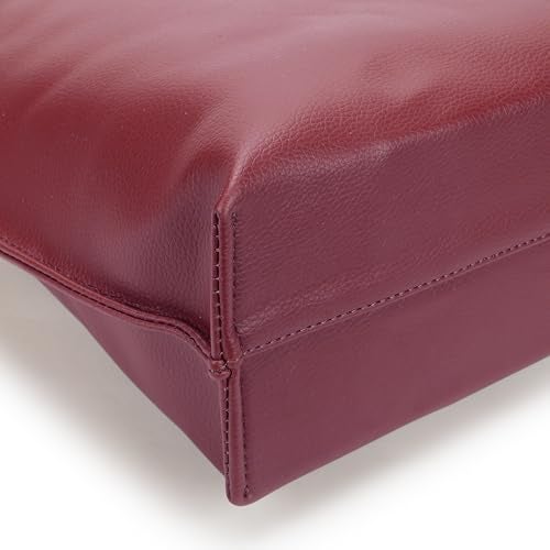 Fastrack Carrycore Tote | Cherry Red Faux-Leather Women's Bag | Spacious Tote Bag with Zipper Closure & Utility Pockets For Daily Carry | Eligible For 14" Laptop - Image 4