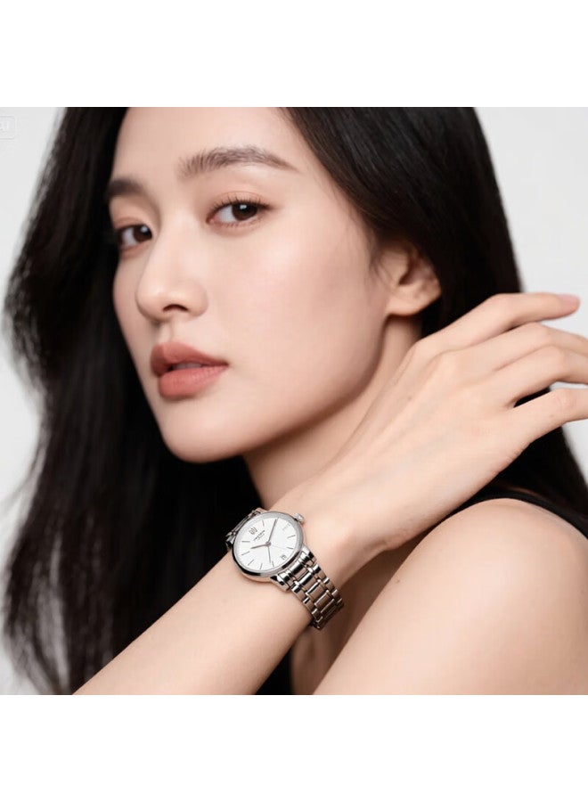 Rossini Women's Watch, New Year Gift, Mechanical Watch, Simple Business Style With Calendar, Water-resistant Ladies' Watch 525702 - Image 3