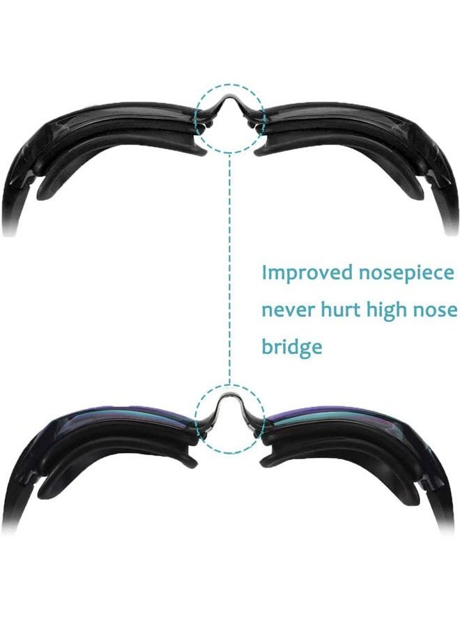 Rock Pow - Rock Pow Swim Cap Swim Goggles, Swim Cap for Long Hair Anti Fog UV Protection for Adult Kid with Nose Clip Ear Plugs Sets - Image 1