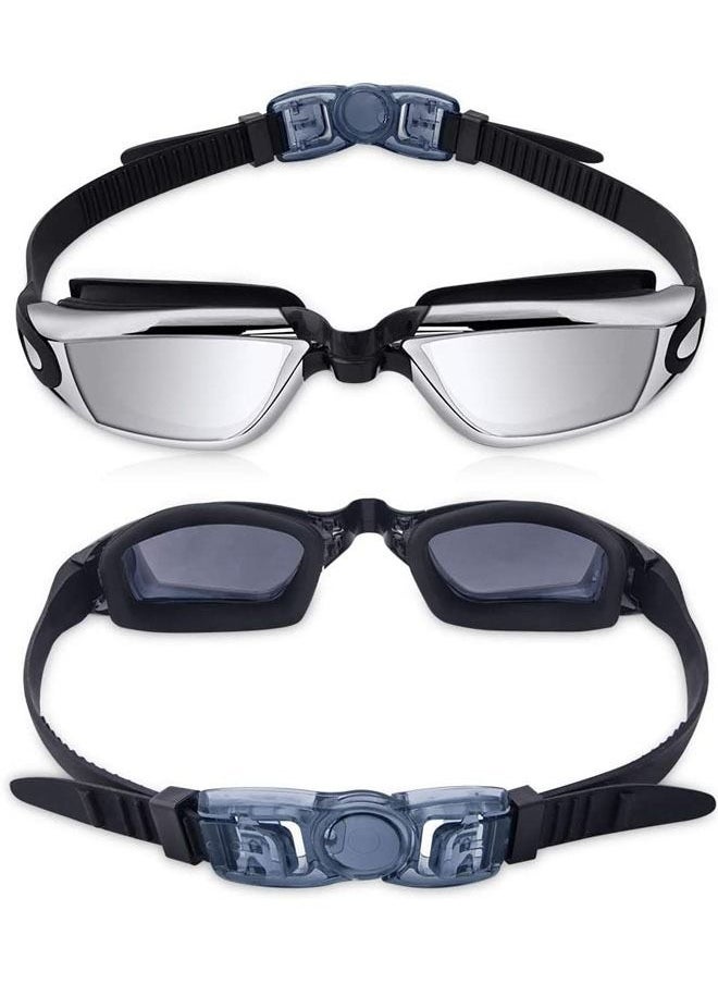 Rock Pow - Rock Pow Swim Cap Swim Goggles, Swim Cap for Long Hair Anti Fog UV Protection for Adult Kid with Nose Clip Ear Plugs Sets - Image 1